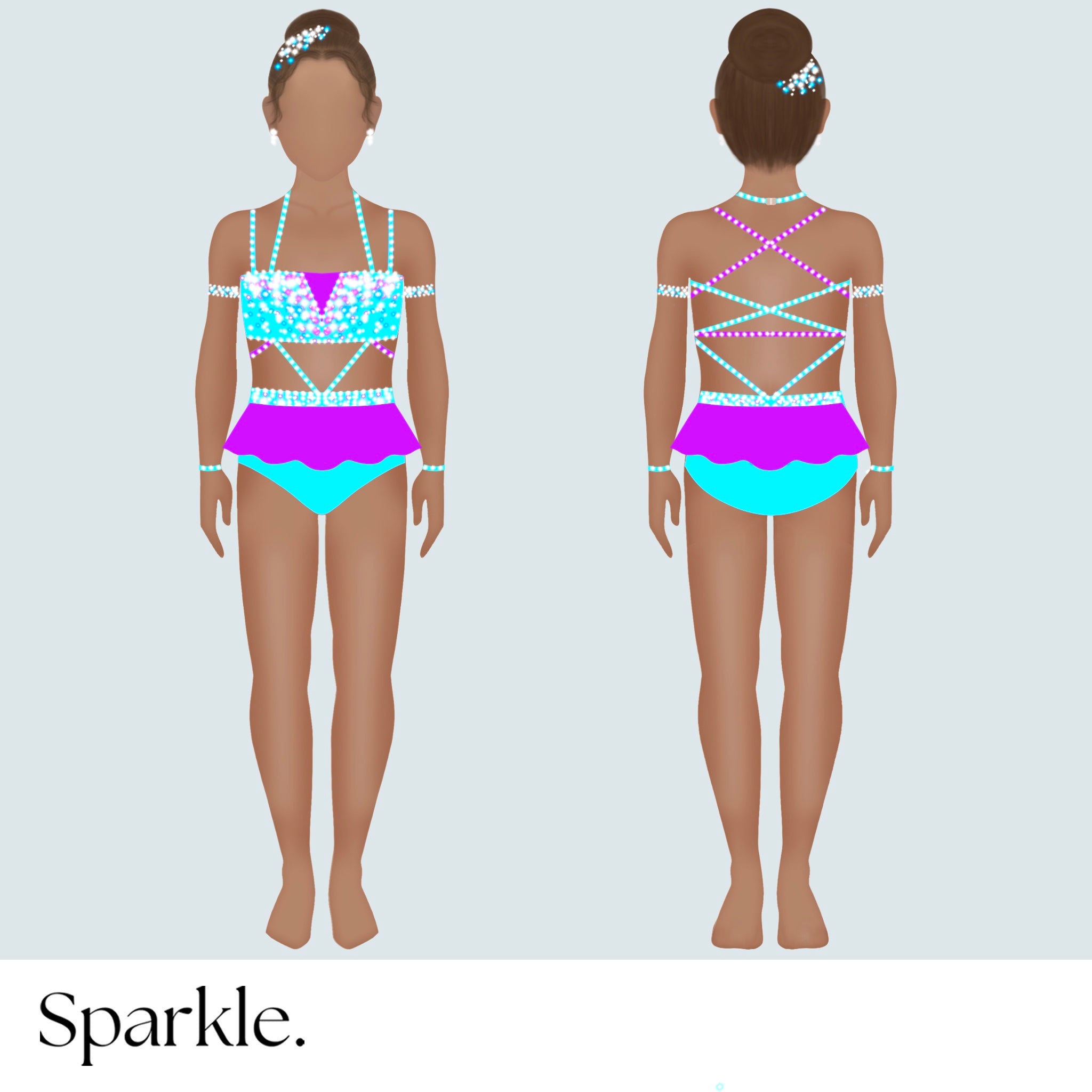 Aqua Attitude - CHOOSE CUSTOM COLORS - 25% Deposit to Reserve