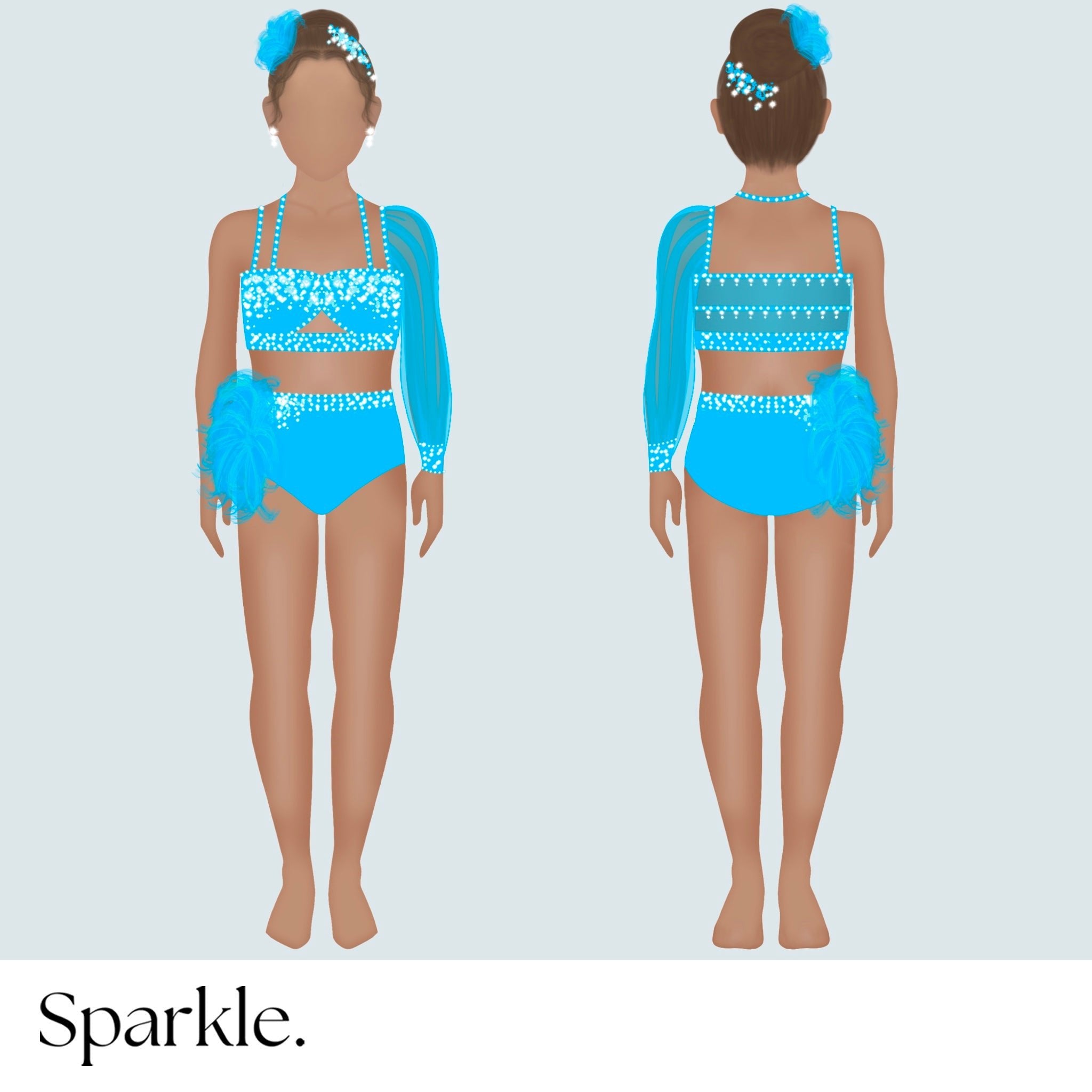 Azure Angel - CHOOSE CUSTOM COLORS - 25% Deposit to Reserve - Sparkle Worldwide