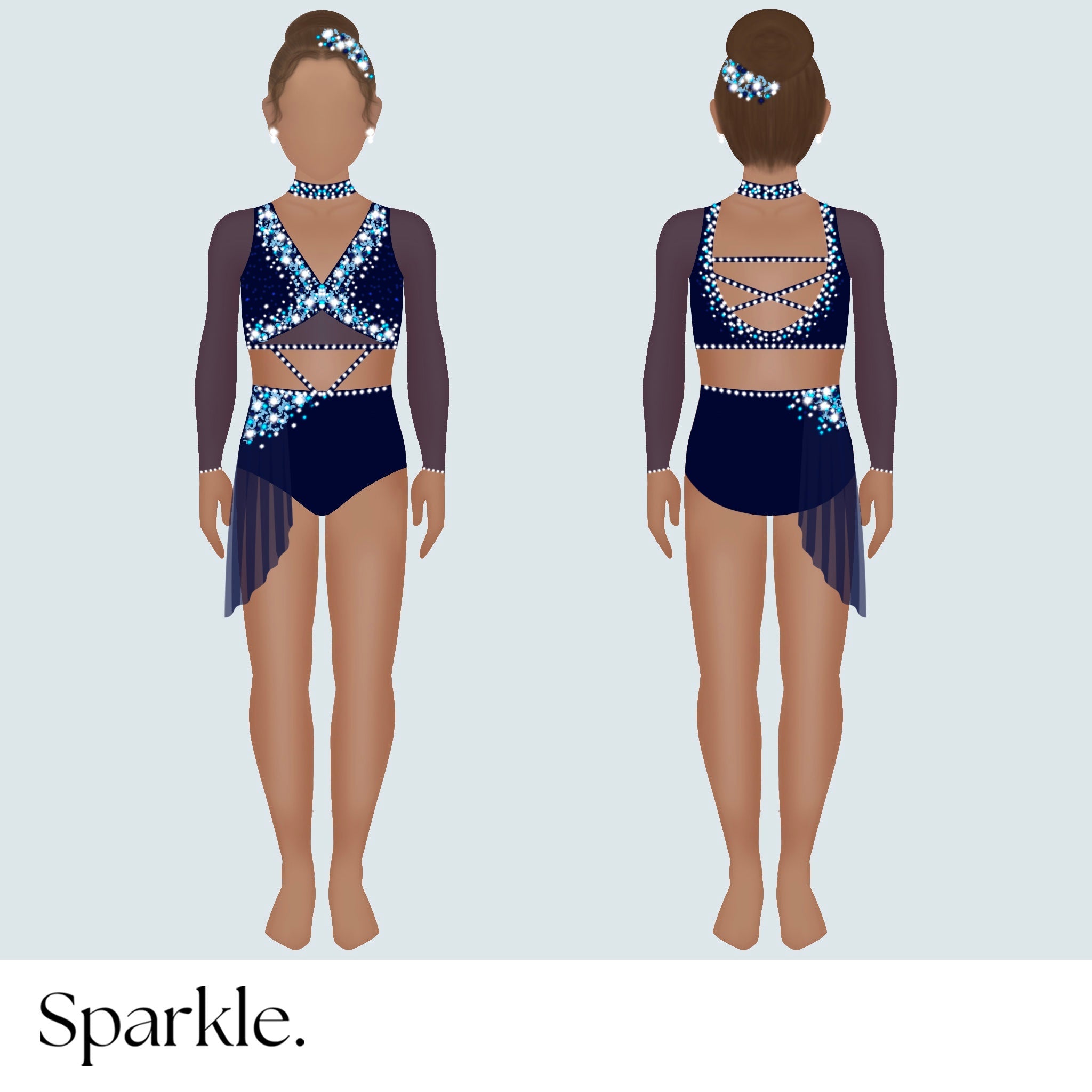 Blue Moonlight - CHOOSE CUSTOM COLORS - 25% Deposit to Reserve - Sparkle Worldwide