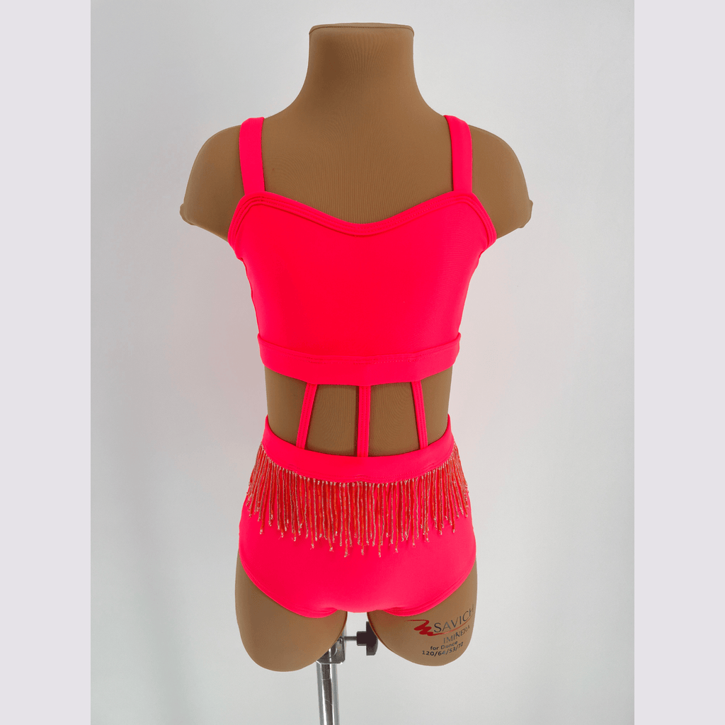 Child 8 | Party Base + Beaded Fringe | Neon Coral - Sparkle Worldwide