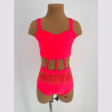 Child 8 | Party Base + Beaded Fringe | Neon Coral - Sparkle Worldwide