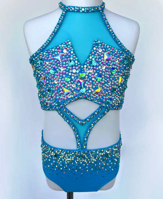 Size 10 | Sparkle Blue Jazz Dance Costume