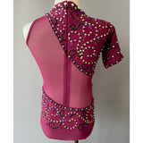 Child 10 | Intricate Maroon Contemporary Dance Costume - Sparkle Worldwide