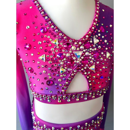 Child 10 | Pink & Purple Ombre Jazz Costume - Sparkle Worldwide