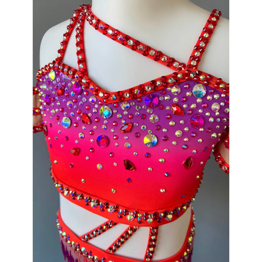 Child 10 | Purple Sunset Jazz Dance Costume - Sparkle Worldwide