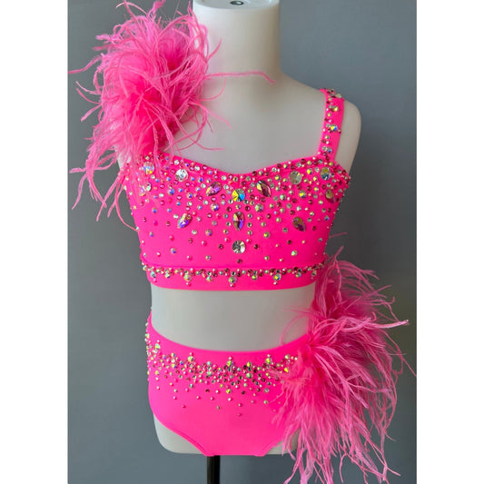 Child 6 | Party Pink Jazz Dance Costume - Sparkle Worldwide