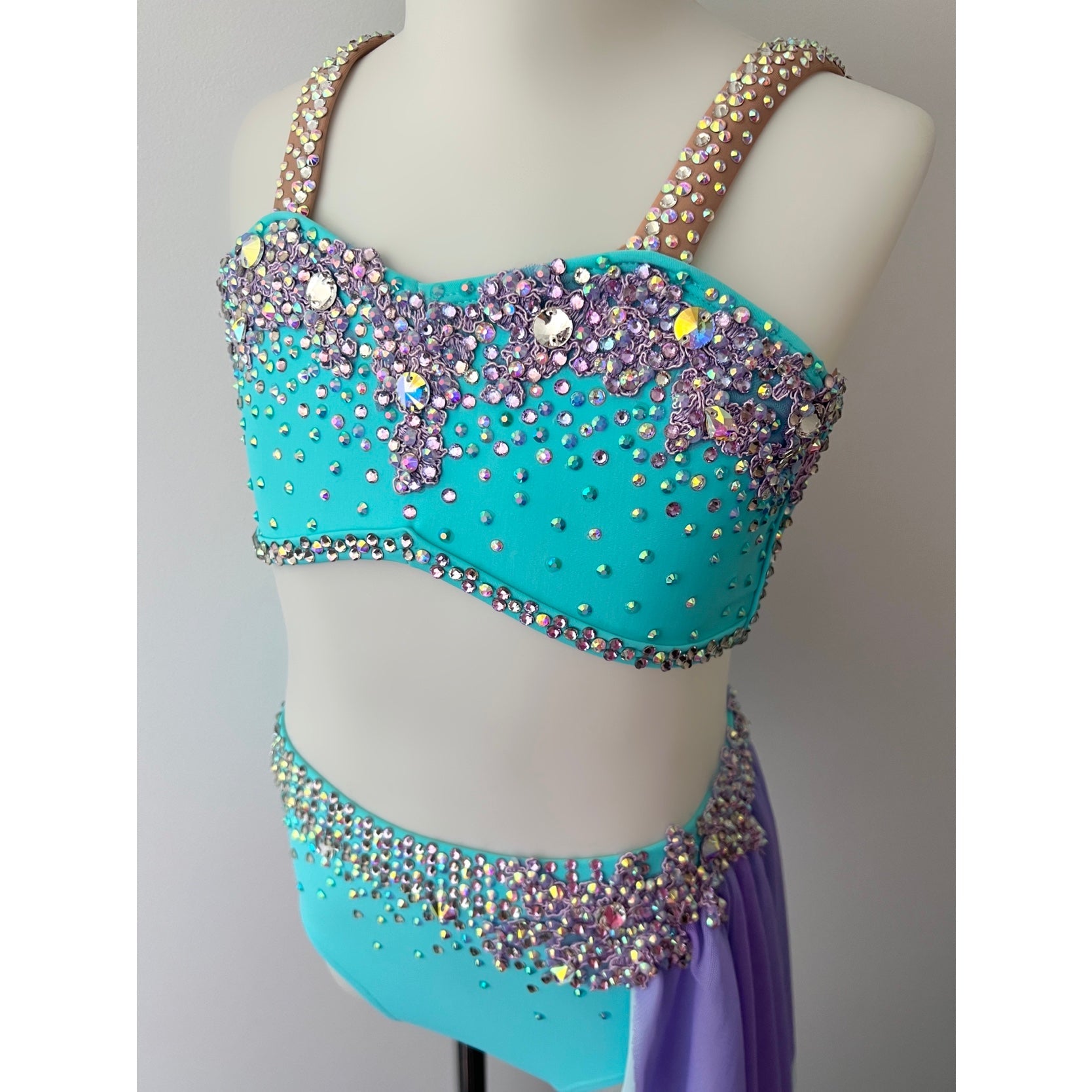 Child 8 | Aqua and Lavender Lyrical Costume - Sparkle Worldwide