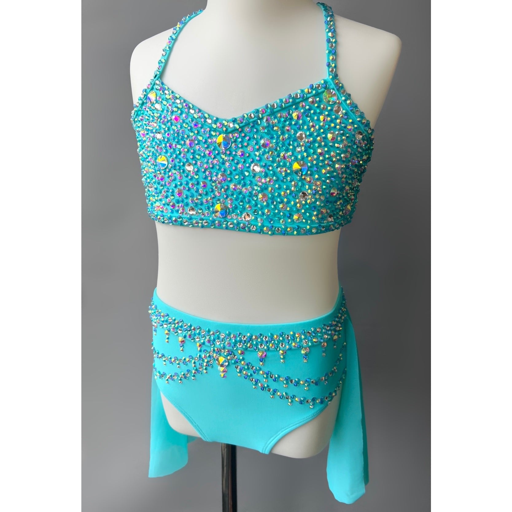 Child 8 | Arctic Blue Lyrical Dance Costume - Sparkle Worldwide