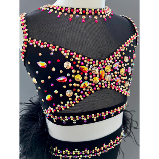 Child 8 | Black Sunset Jazz Dance Costume - Sparkle Worldwide