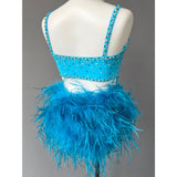 Child 8 | Blue Peacock Jazz Dance Costume - Sparkle Worldwide