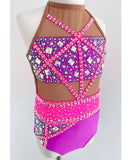 Size 10 | Pink & Purple Jazz Dance Costume - Sparkle Worldwide