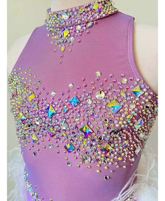 Size 12 | Light Orchid Jazz Dance Costume - Sparkle Worldwide