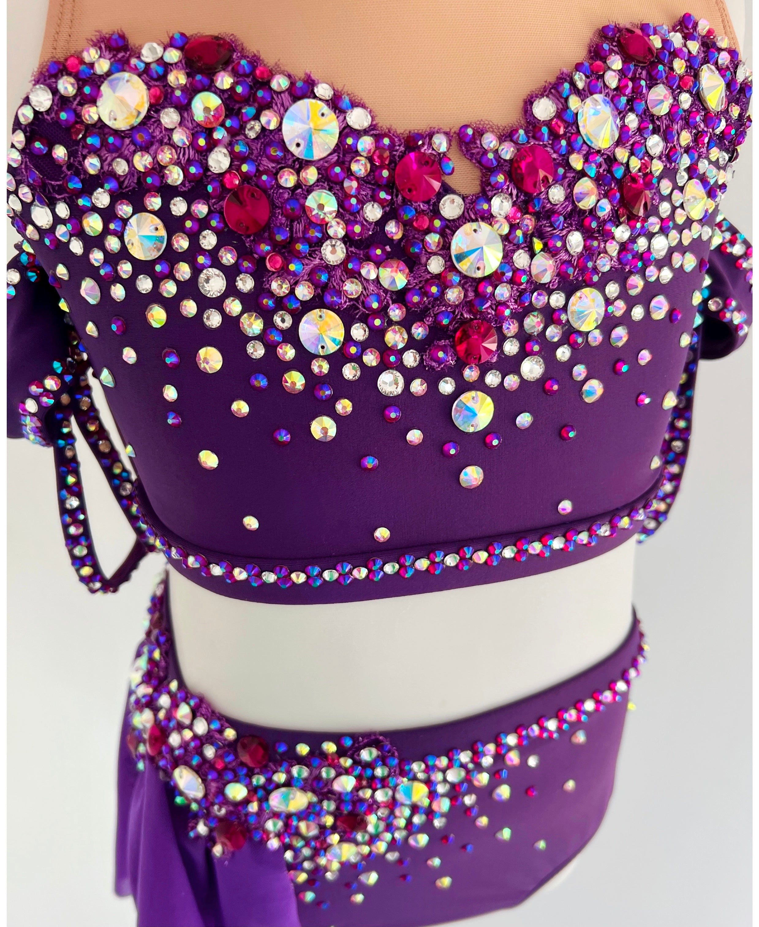 Size 12 | Plum Lyrical Dance Costume - Sparkle Worldwide