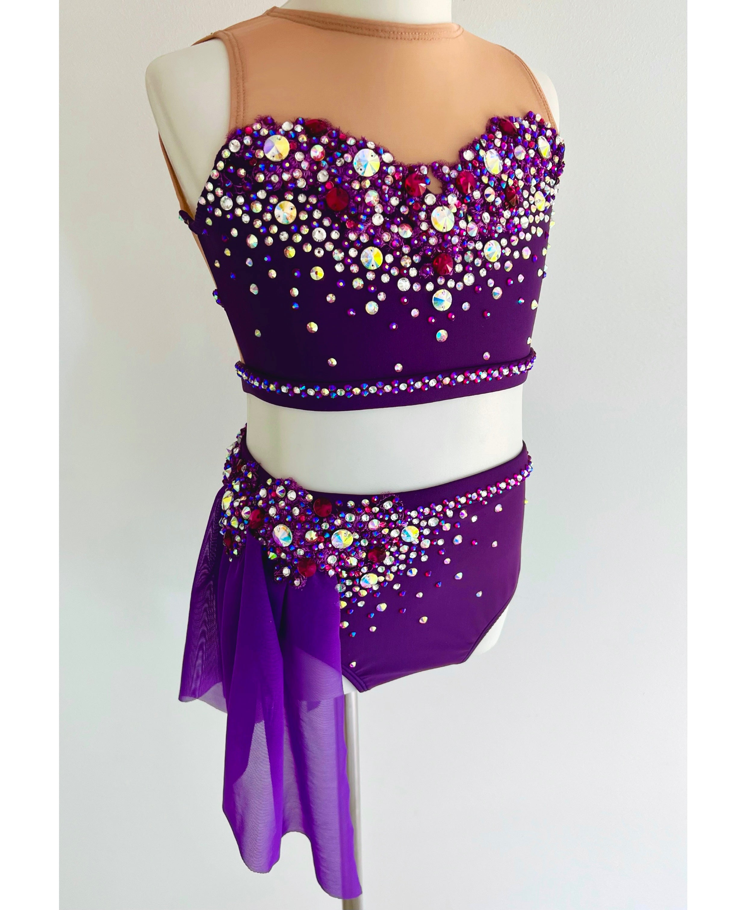 Size 12 | Plum Lyrical Dance Costume - Sparkle Worldwide