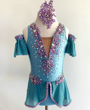 Size 6 | Blue & Purple Lyrical Dance Costume - Sparkle Worldwide