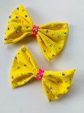 Size 6 | Yellow & Neon Pink Jazz Dance Costume - Sparkle Worldwide