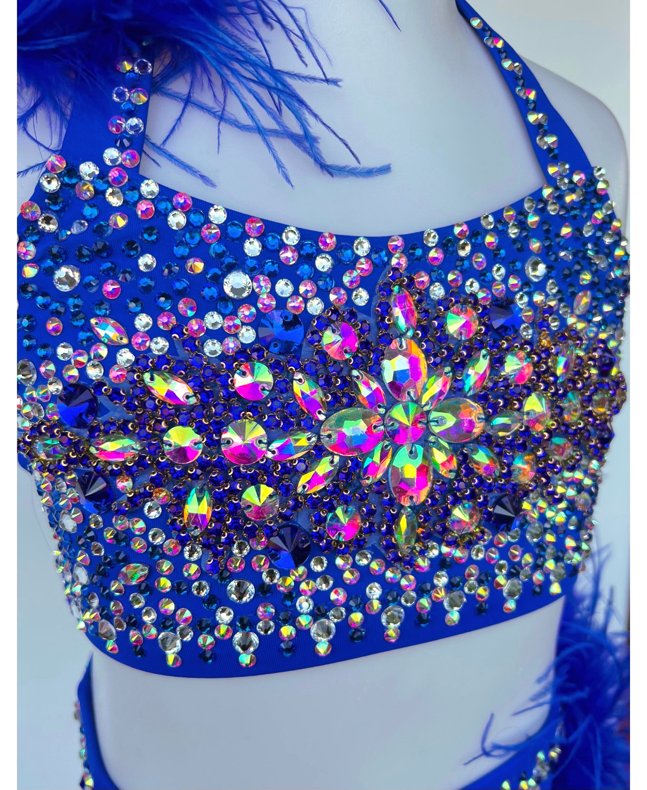 Size 8 | Blue Diamond Jazz Dance Costume - Sparkle Worldwide