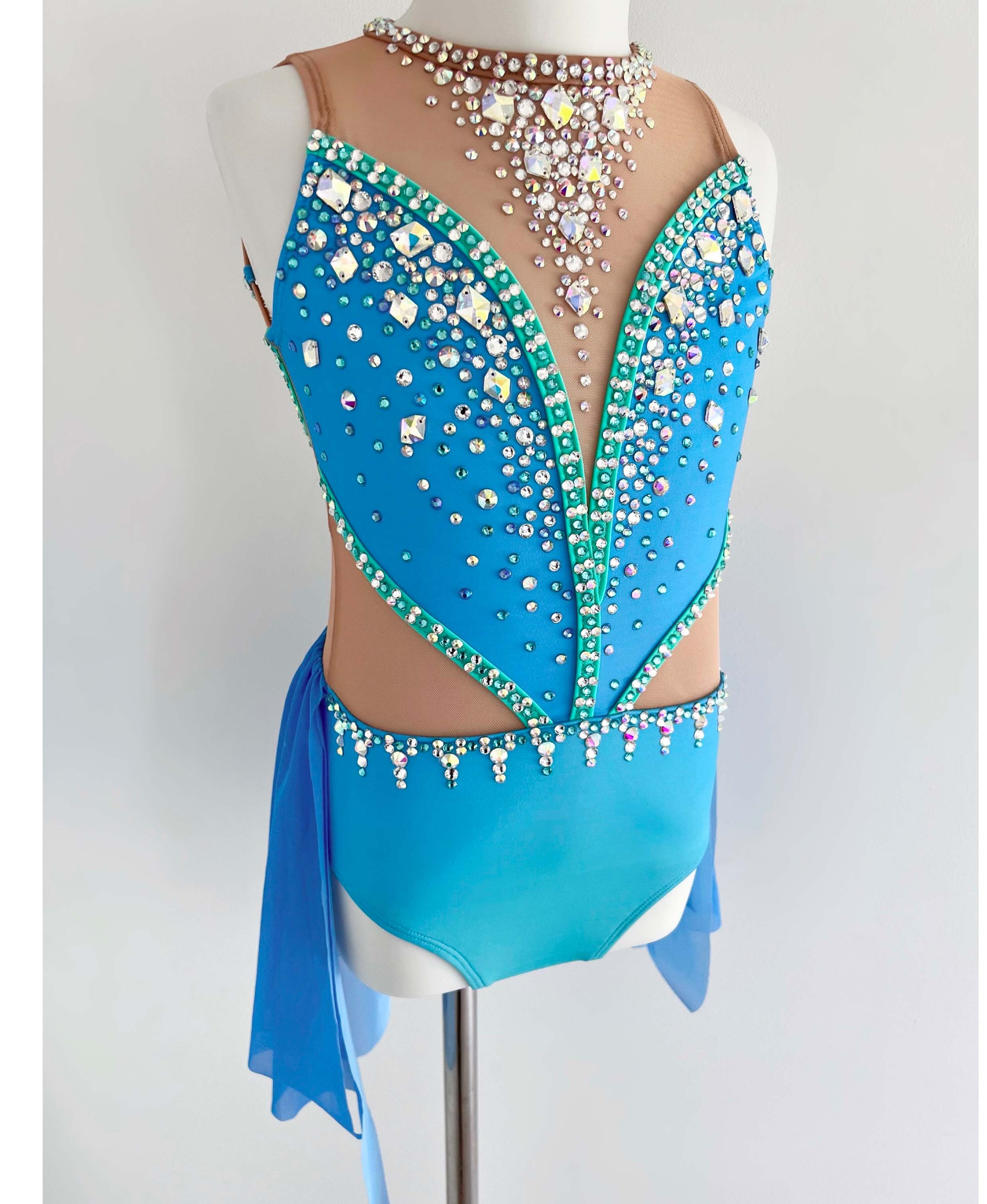 Size 8 | Blue & Mint Lyrical Costume - Sparkle Worldwide