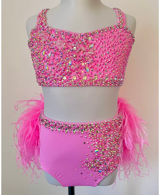 Size 8 | Bubblegum Pink Jazz Dance Costume - Sparkle Worldwide