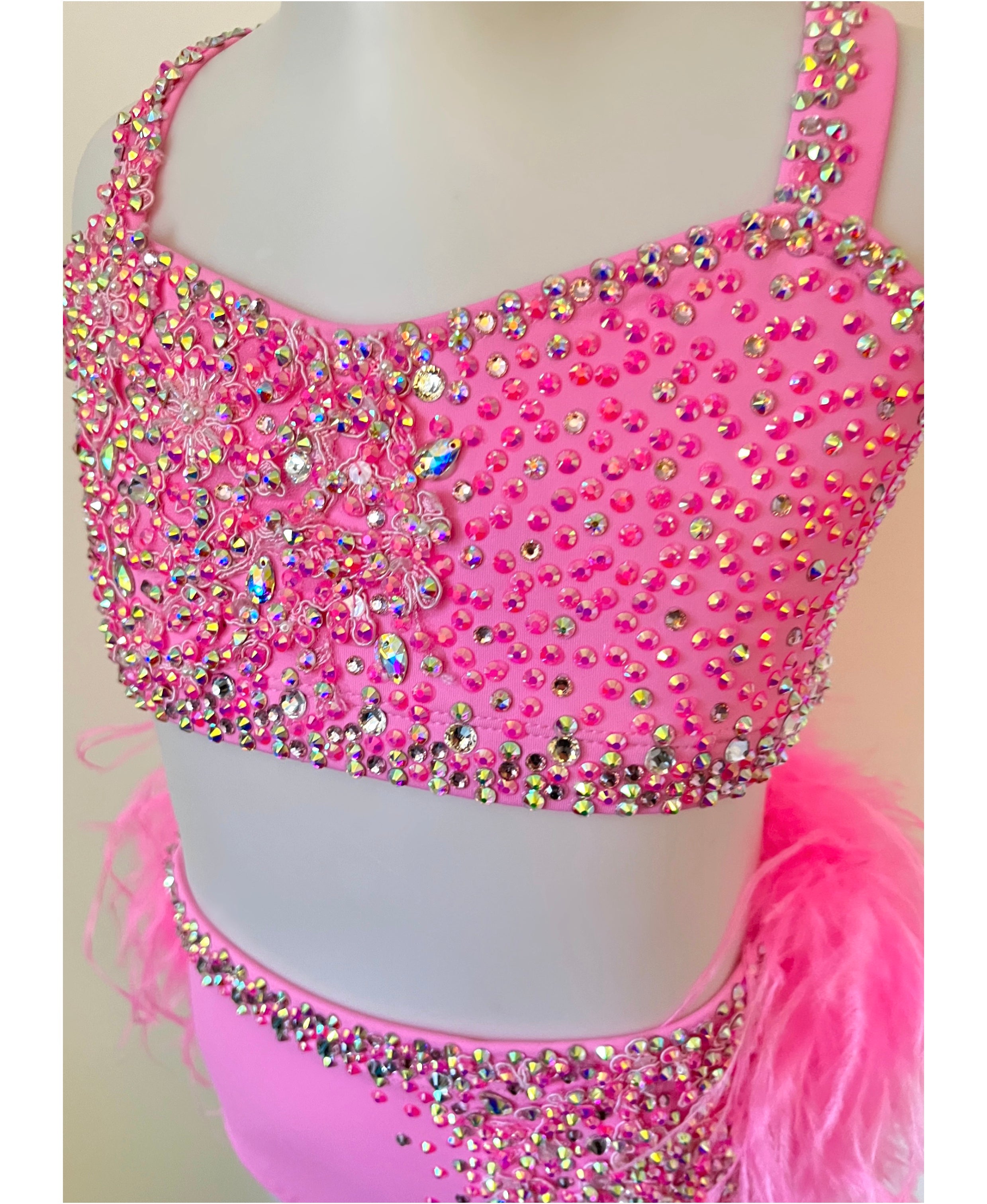 Size 8 | Bubblegum Pink Jazz Dance Costume - Sparkle Worldwide