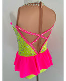 Size 8 | Neon Yellow & Pink Jazz Dance Costume - Sparkle Worldwide