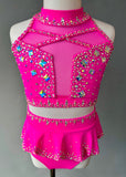 Size 8 | Super Pink Jazz Dance Costume - Sparkle Worldwide