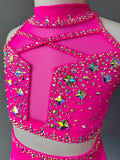 Size 8 | Super Pink Jazz Dance Costume - Sparkle Worldwide