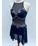 Size AXS | Navy Blue Lyrical Dance Costume - Sparkle Worldwide